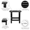 Flash Furniture Black Side Table and 2 Folding Adirondack Chairs JJ-C14505-2-T14001-BLK-GG - alternate 2